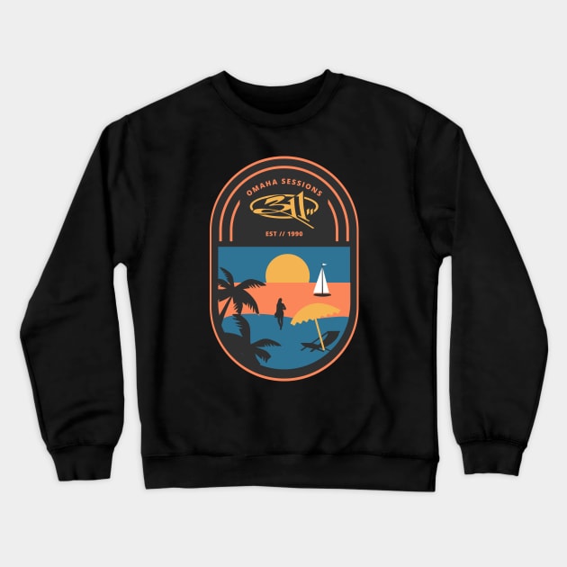 311 - Omaha sessions // Artwork In Album Retro Style Fan Art Designs Crewneck Sweatshirt by Liamlefr